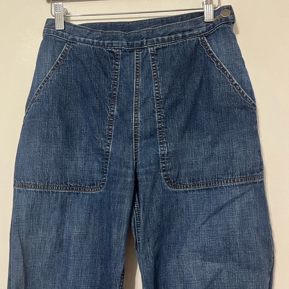 Rachel Comey Cropped Jeans Womens Sz 4 Relaxed baggy Leg High Waisted Dark Wash - Picture 3 of 9